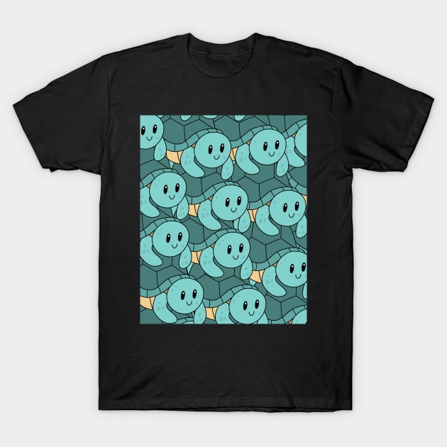 Beach Sea Turtle Pattern T-Shirt by pako-valor